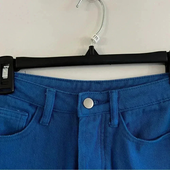 778 Princess Polly Denim Flare Raw Hem Jeans Size 2 - Picture 3 of 7